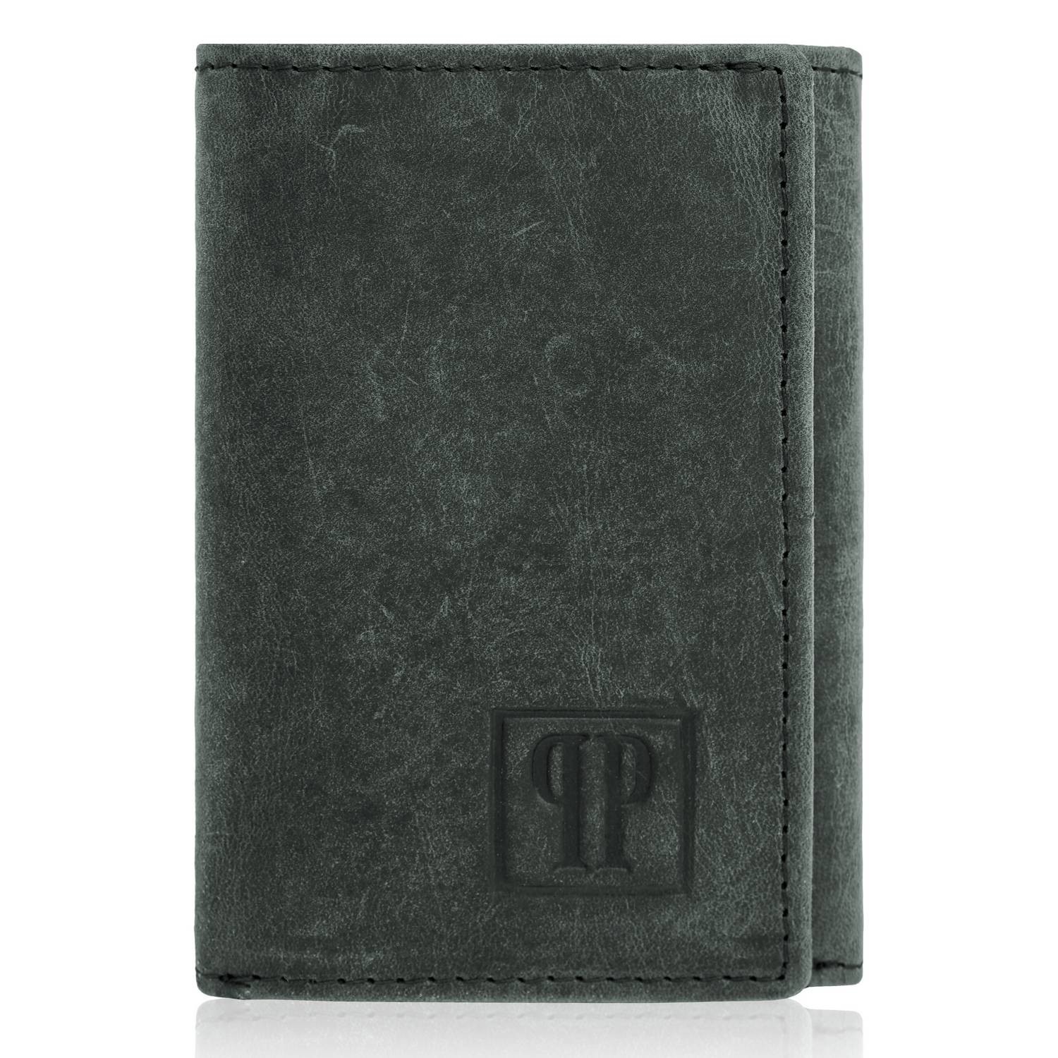 Skórzane etui na klucze czarne vintage mały portfel męski skórzany T-49-BL