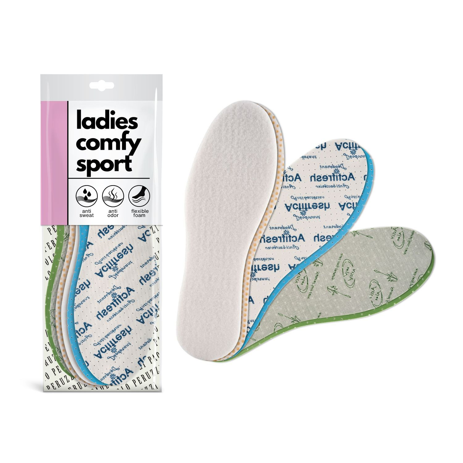 R. 38 – Zestaw wkładek damskich do butów ladies comfy sport Paolo Peruzzi 10W38