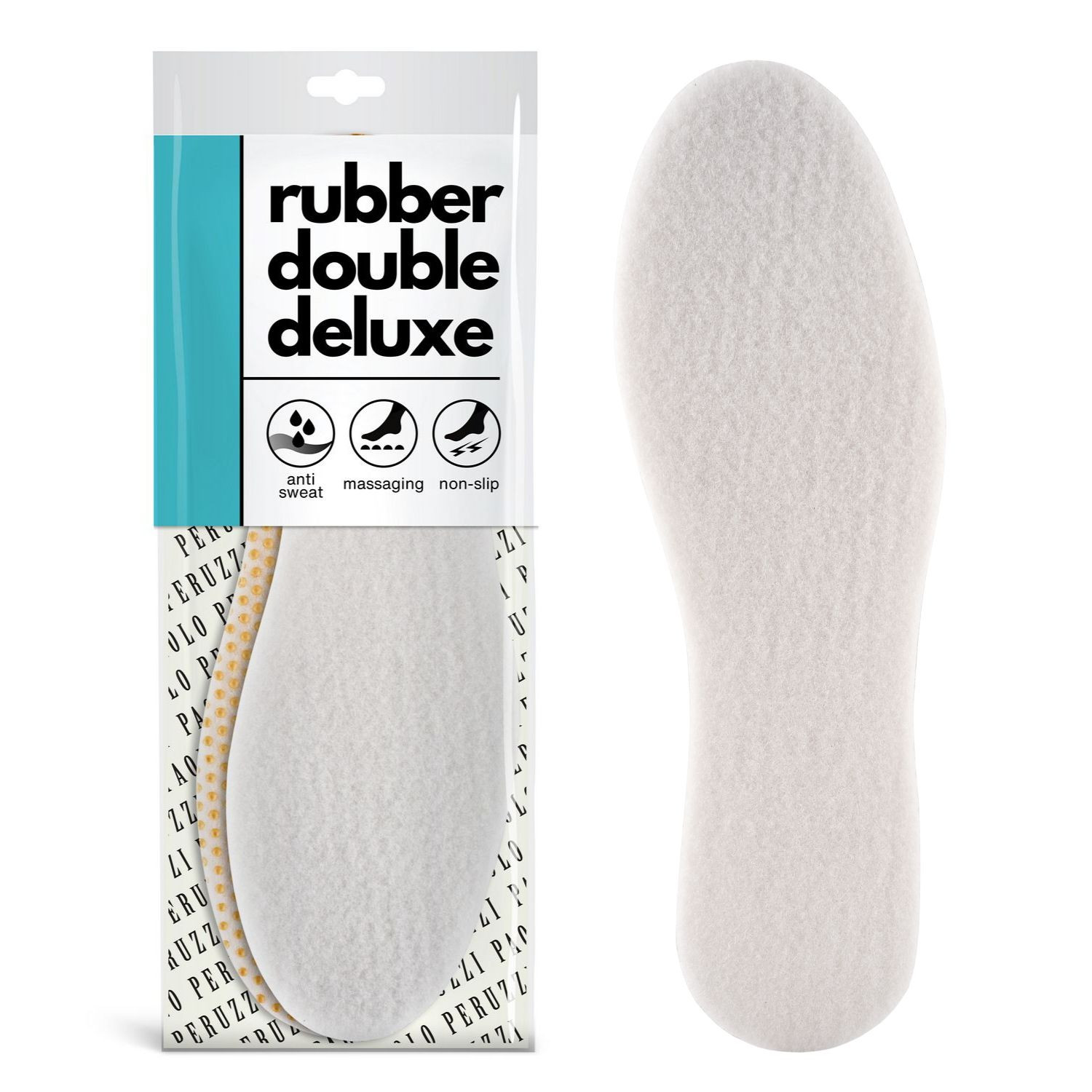 R. 45 - Wkładki do butów podgumowane rubber double deluxe Paolo Peruzzi 02W45