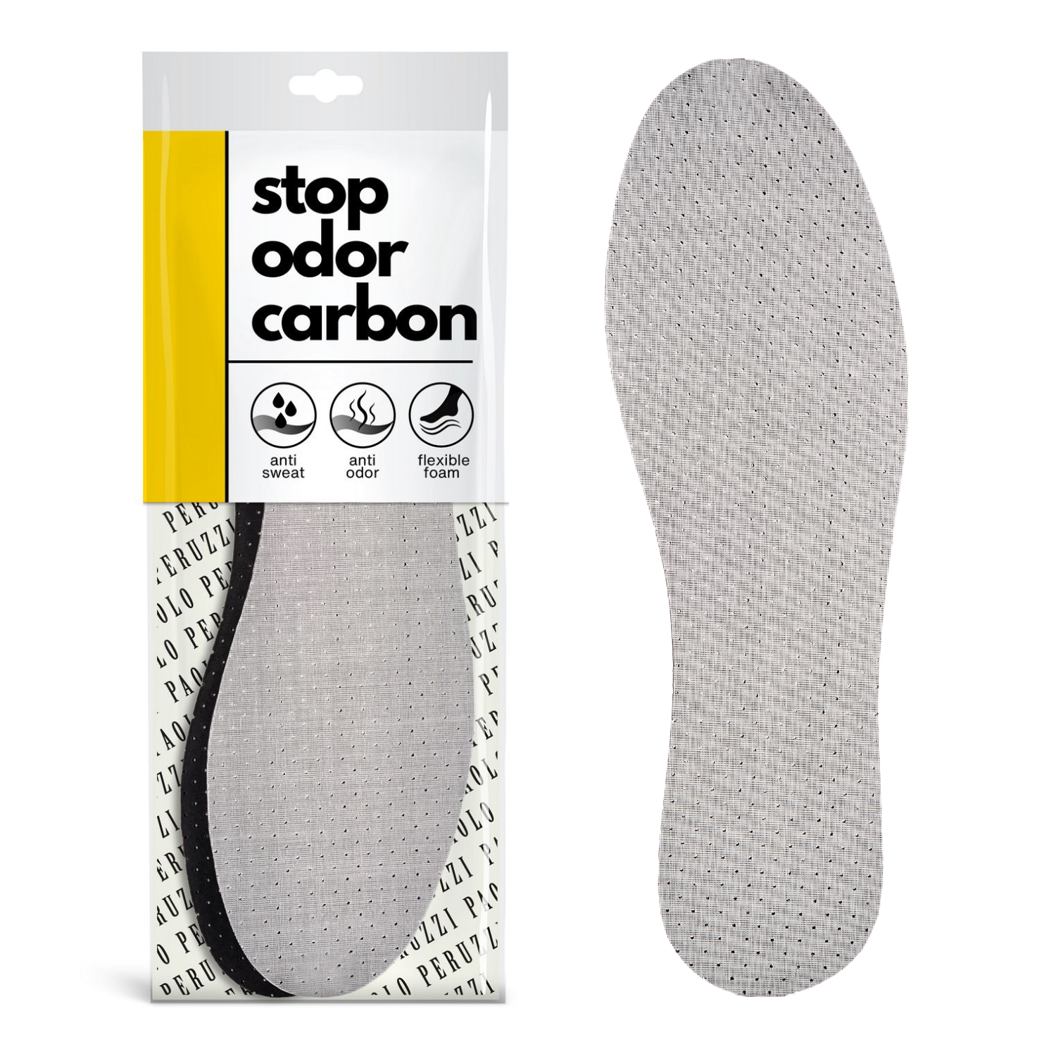 R. 44 – Wkładki lateksowe do butów stop odor carbon Paolo Peruzzi 03W44