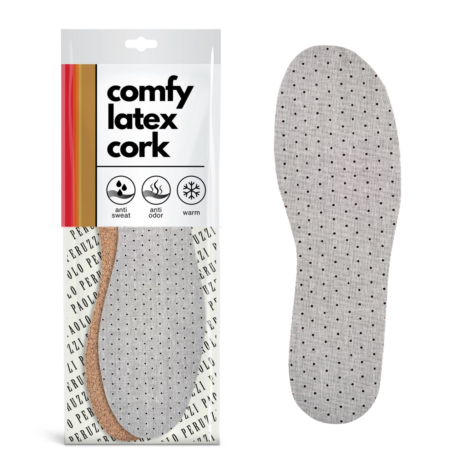 R.30 - Wkładki do butów dziecięce korkowe comfy latex cork Paolo Peruzzi 09W30