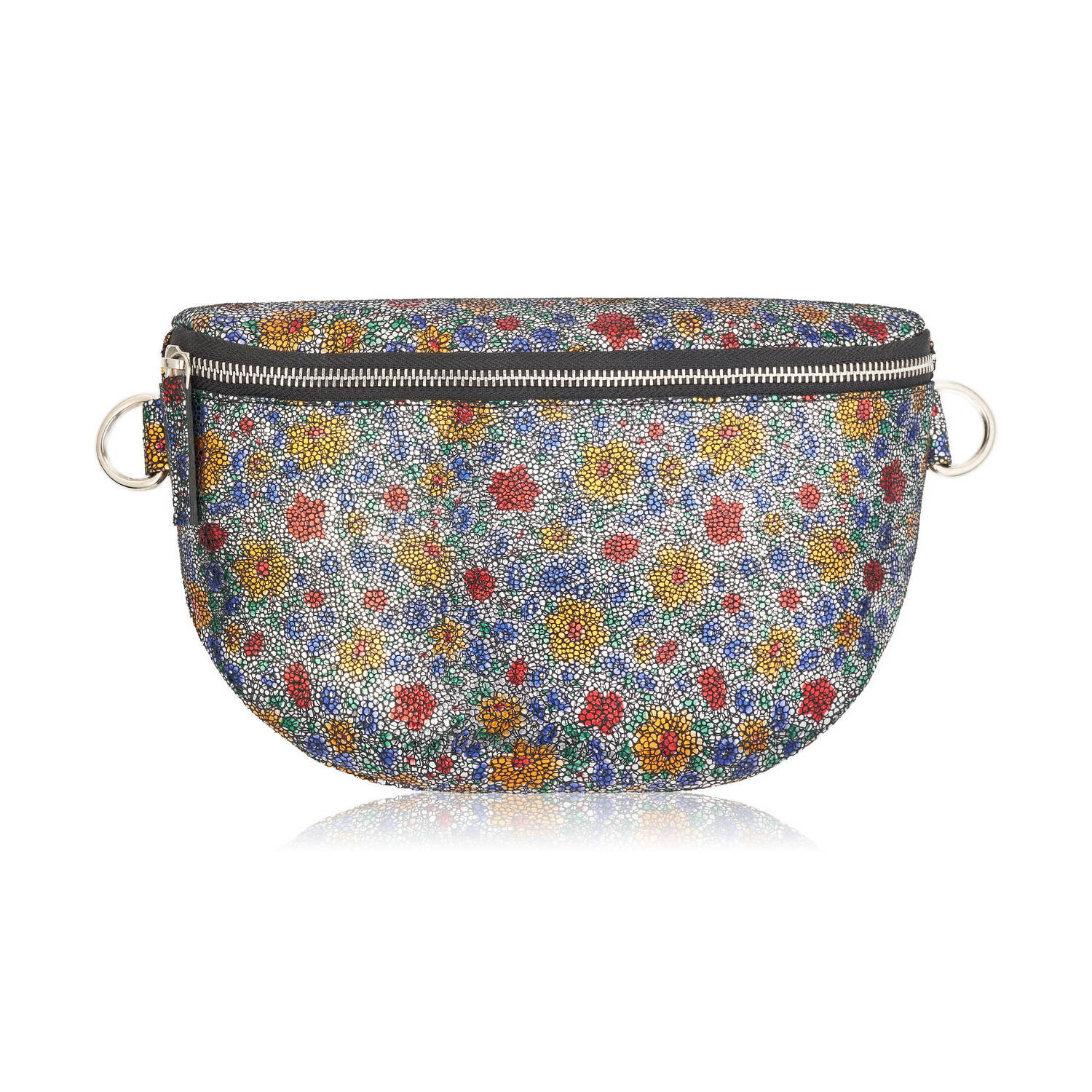 Nerka damska skórzana w kwiaty saszetka na pas na ramię Paolo Peruzzi T-36-B
