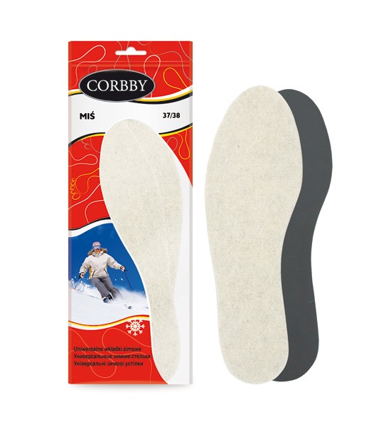 Wkładki do butów zimowe uniwersalne Miś Corbby R. 35/36