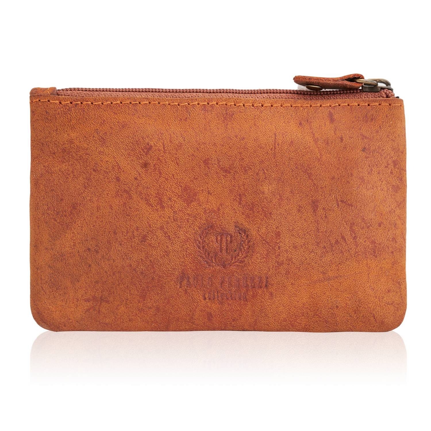 Etui na klucze skórzane pomarańczowe vintage Paolo Peruzzi T-51-OR