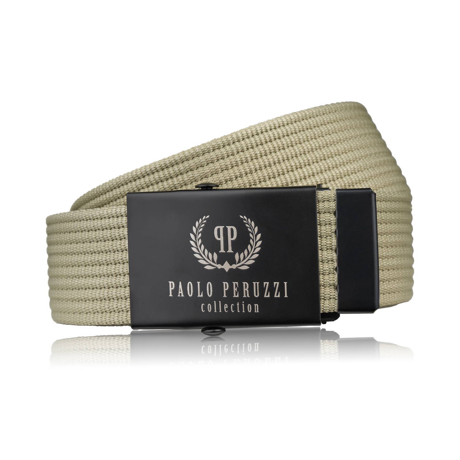 Pasek męski parciany 115 cm do spodni khaki Paolo Peruzzi pasek parciany wojskowy PW-27-115