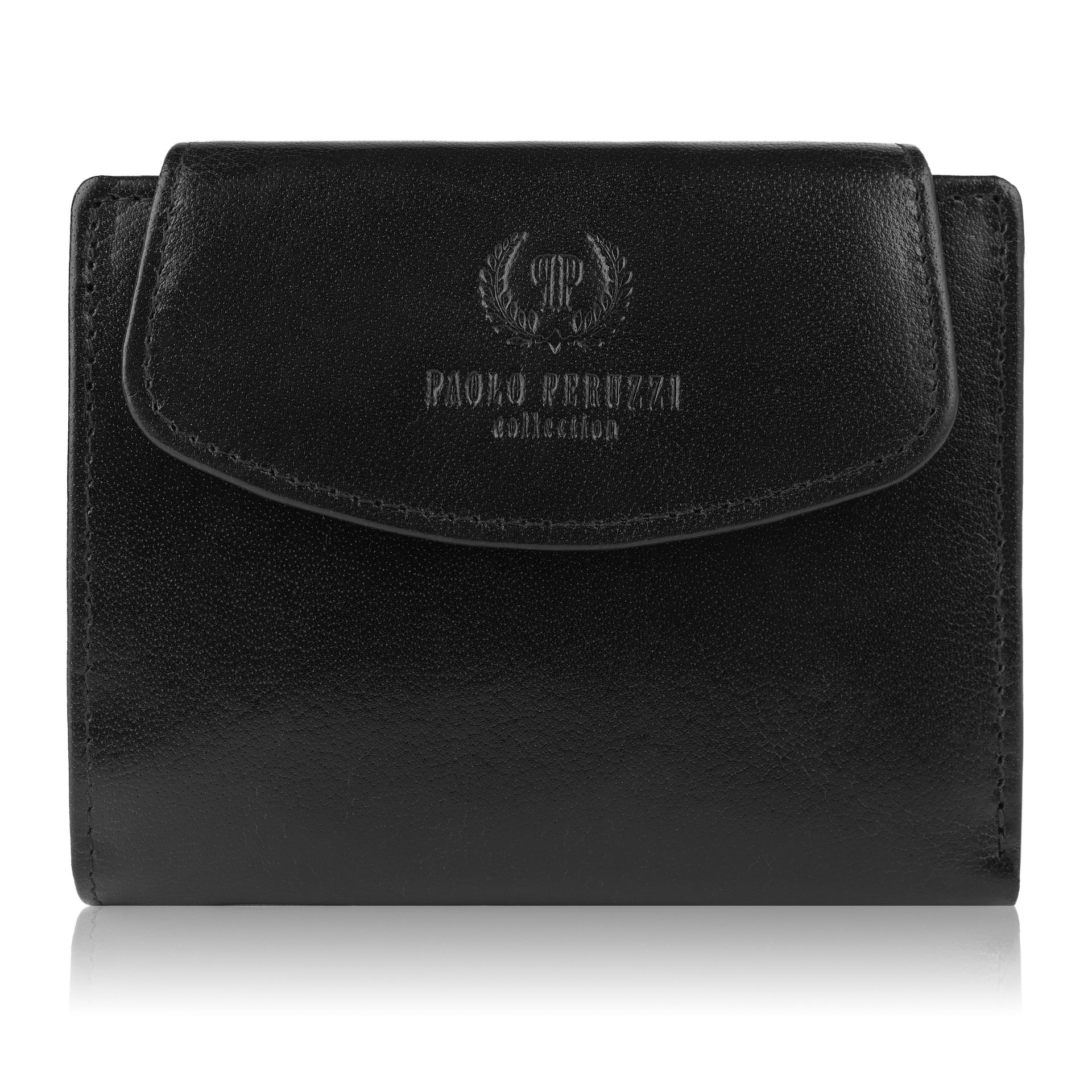 Portfel damski skórzany czarny RFID Paolo Peruzzi T-12-BL