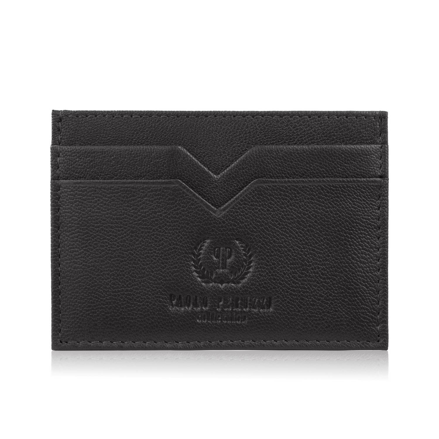 Etui na karty i wizytówki skórzane minimalistyczne praktyczne etui brązowe Paolo Peruzzi T-150-BR