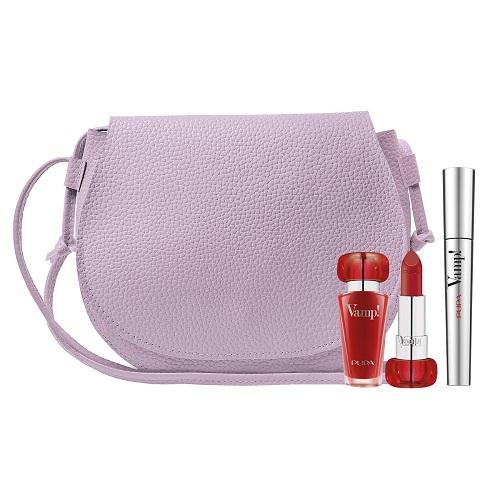 PUPA Vamp! Zestaw: Mascara Vamp! 9ml + Pomadka Vamp! Lipstick 303 Iconic Red 3,5g + Torba na ramię