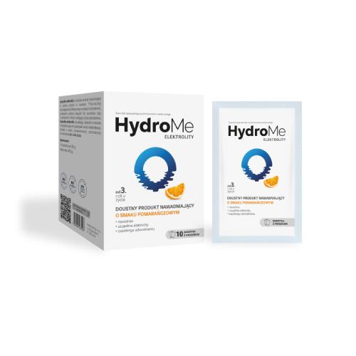 HydroMe Elektrolity doustny produkt nawadniający o smaku pomarańczowym, 10sasz.