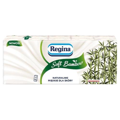 REGINA Soft Bamboo Chusteczki higieniczne 4-warstwowe, 10x9 szt.