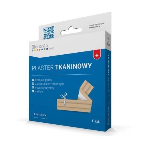 Biocanto Plaster tkaninowy z opatrunkiem, 1 m x 8 cm
