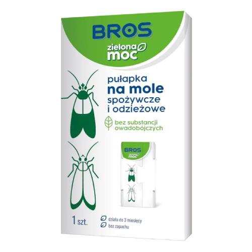 Bros Zielona Moc Pułapka na mole spożywcze i odzieżowe, 1szt.