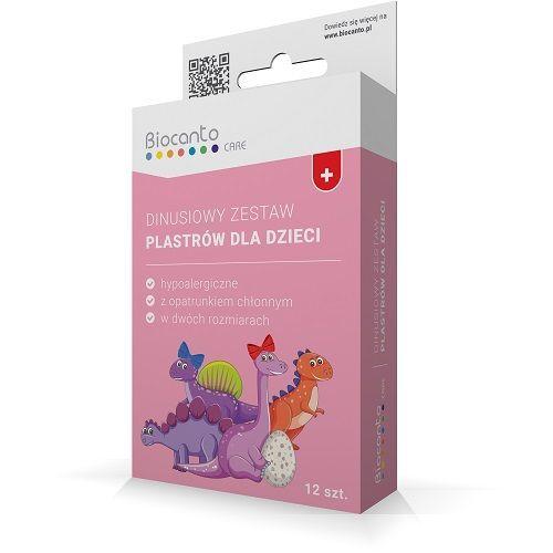 BIOCANTO Dinusiowy Zestaw różowych plastrów, 12 szt.