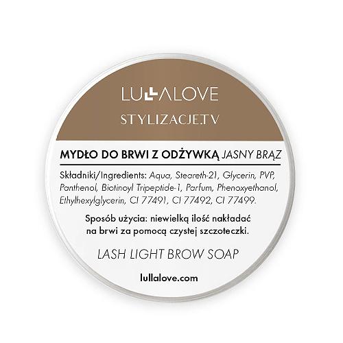 LULLALOVE x Stylizacje.TV Mydło do brwi z odżywką Jasny brąz, 30 ml