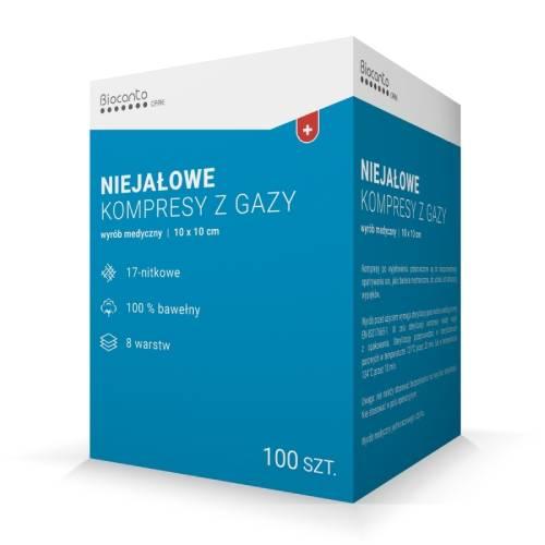 BIOCANTO Kompresy Niejałowe 17-nitkowe 8-warstwowe 10cm x 10cm, 100 szt.
