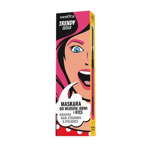 Venita Trendy Color Maskara 3w1 do włosów brwi rzęs 32 Intrygujący róż, 13 g