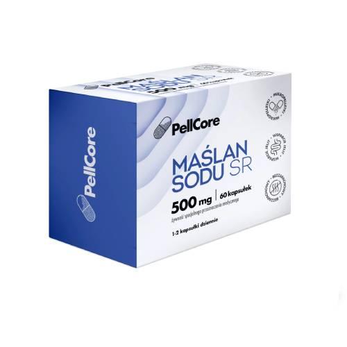 PellCore Maślan Sodu SR 500 mg, 60 kaps. - zalecany przy Zespole jelita nadwrażliwego (IBS)