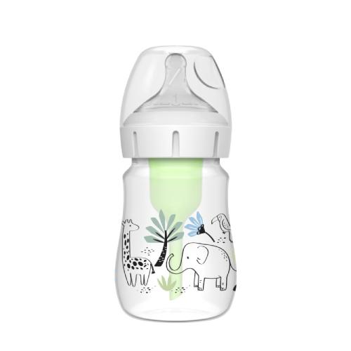 Dr Brown's Butelka antykolkowa Options+ szeroka szyjka, dla noworodków Dżungla 150ml