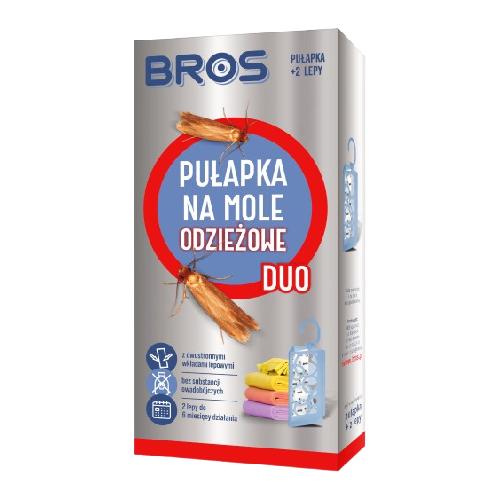 Bros Pułapka na mole odzieżowe duo, pułapka + 2 lepy