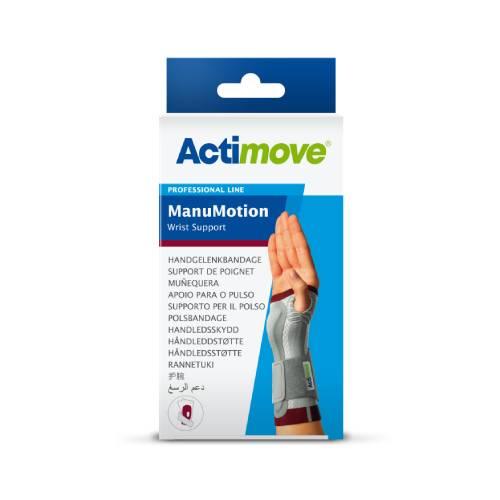 Actimove Professional Line Orteza stabilizująca nadgarstek ze wzmocnieniem i kompresją medyczną (L) prawa biała