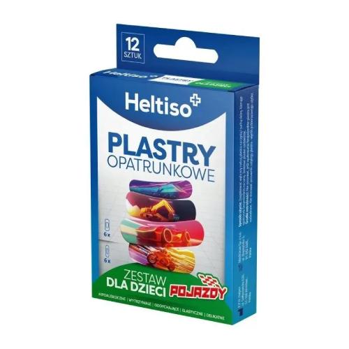 Heltiso Plastry opatrunkowe dla dzieci Pojazdy, 12 szt.
