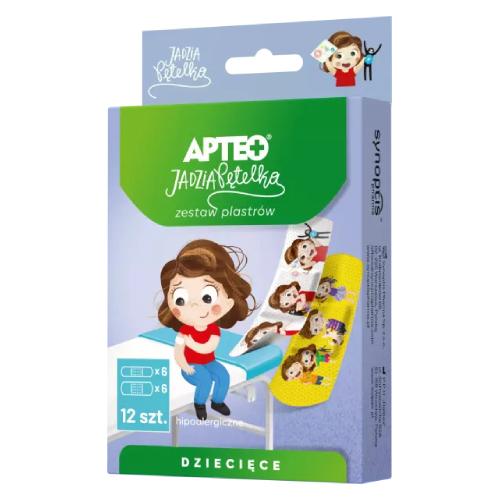 Apteo Jadzia Pętelka Zestaw plastrów dla dzieci, 12 szt.