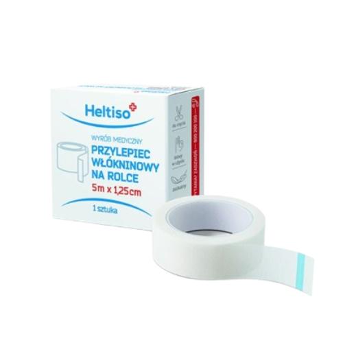 Heltiso przylepiec włókninowy na rolce 5 m x 1,25 cm biały, 1szt.