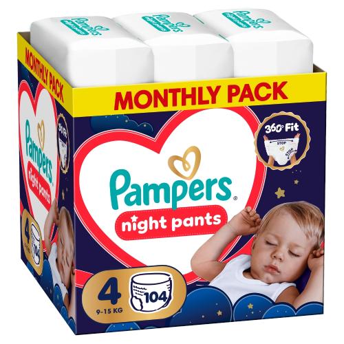 Pampers Night Pants 4 Pieluchomajtki dla dzieci, 104 szt.