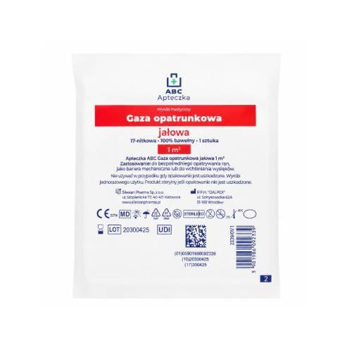 Apteczka ABC Gaza opatrunkowa jałowa 17 nitkowa 1 m2, 1 szt.