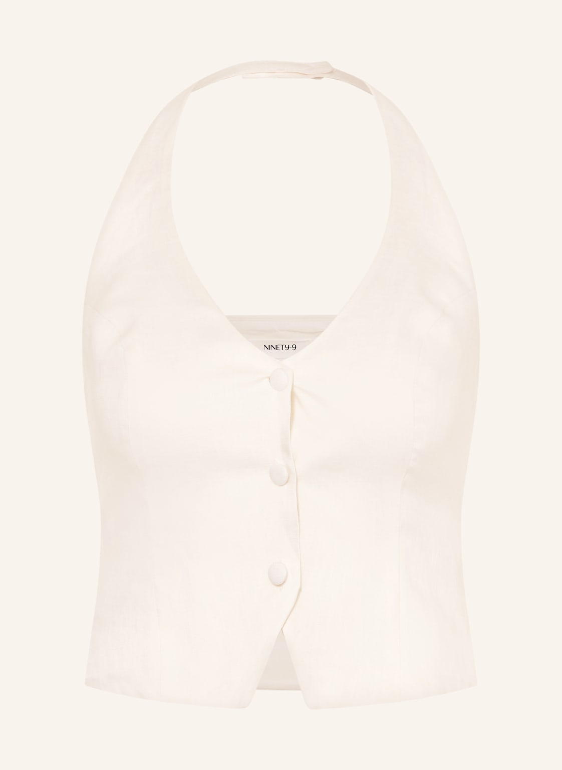 Ninety-9 Lniany Top Eira weiss