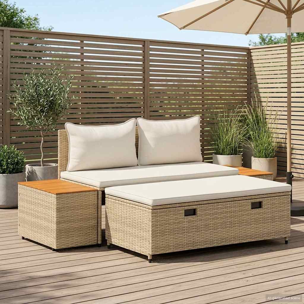 VidaXL Zestaw sof na zewnątrz 4 -Seater 4 pcs 55 x 30 x 39 cm