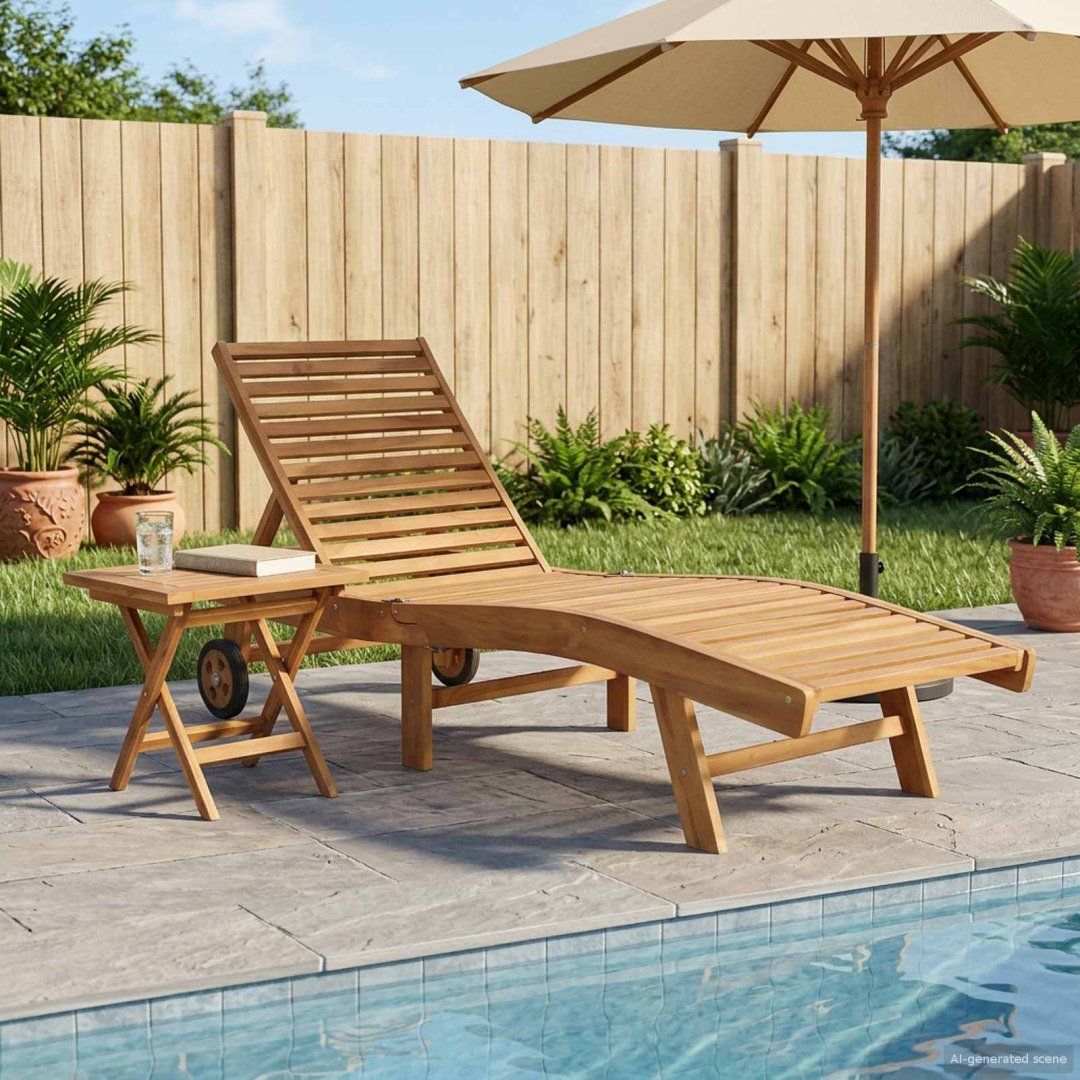VidaXL Leżak 2 pcs brązowy Lite drewno teakowe