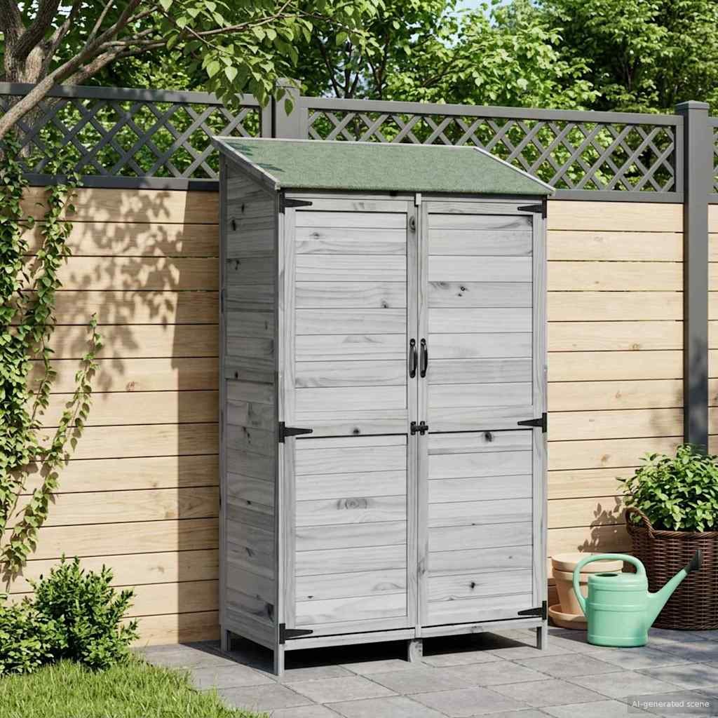 VidaXL Shed ogrodowy Szary 106,5 x 56 x 176 cm Drewno inżynieryjne