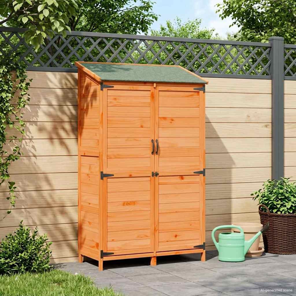 VidaXL Shed ogrodowy brązowy 106,5 x 56 x 176 cm Drewno inżynieryjne