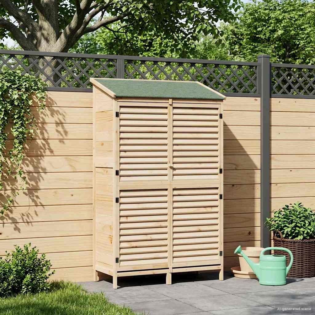 VidaXL Shed ogrodowy naturalny 106 x 56 x 176,5 cm Drewno Świerkowe