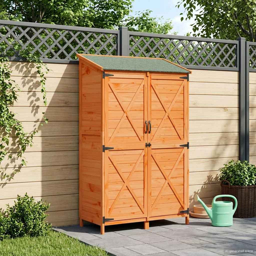 VidaXL Shed ogrodowy brązowy 106 x 56 x 176,5 cm Drewno inżynieryjne