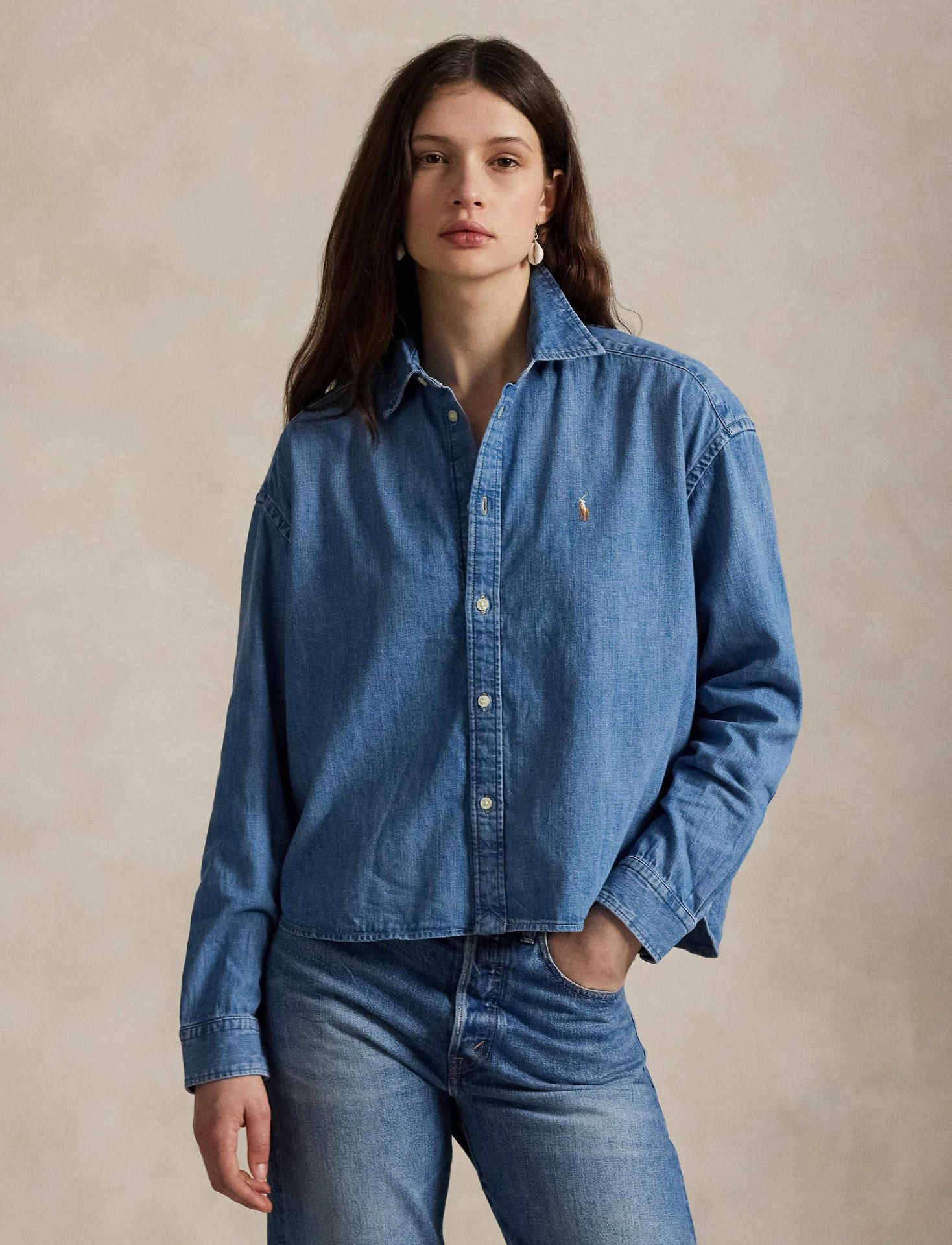 POLO RALPH LAUREN Jeansowa koszula Loose fit