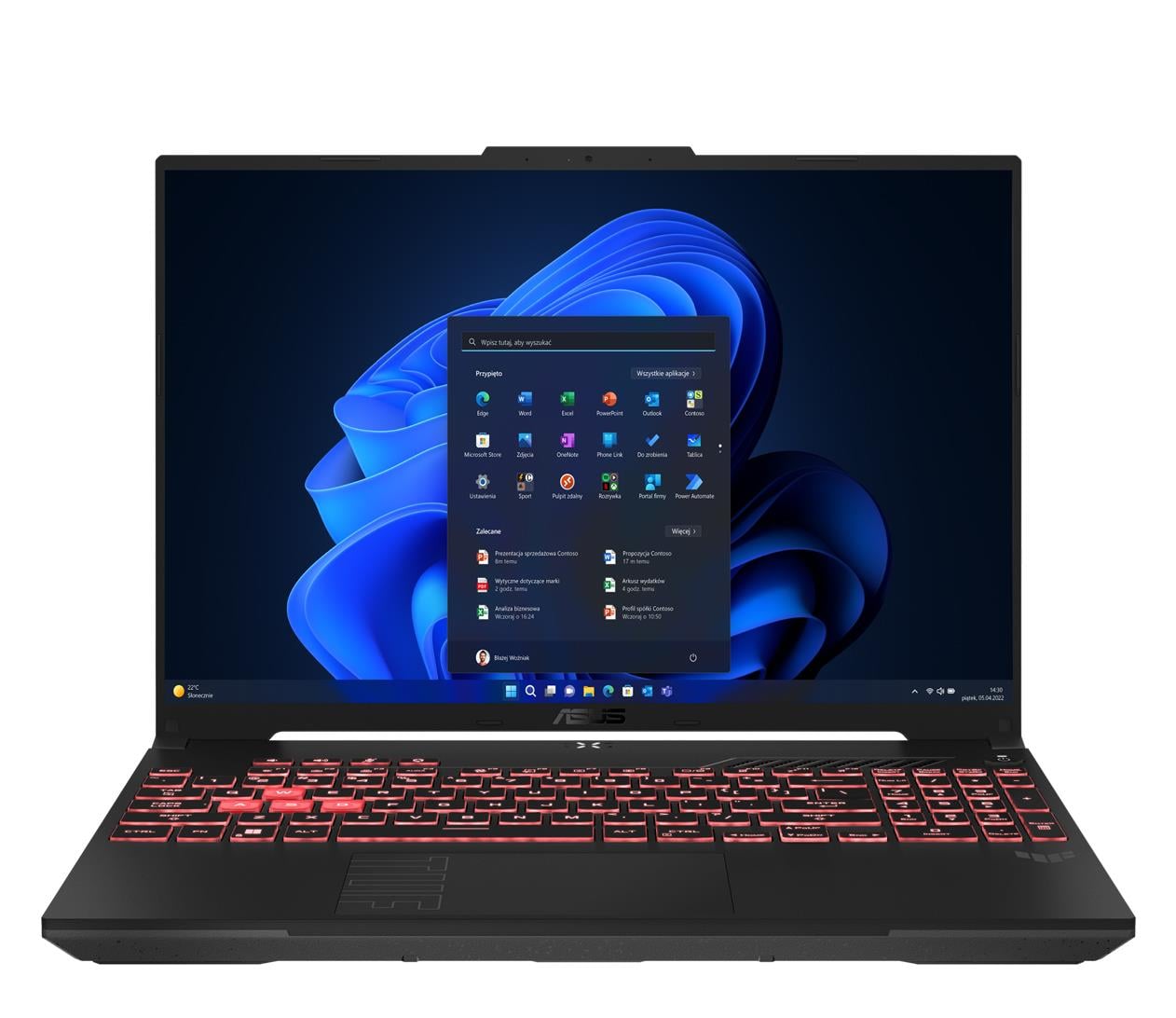 ASUS TUF Gaming A16 Ryzen 7-170/32GB/512/Win11 RTX4050 144Hz FA607NUQ-RL029W