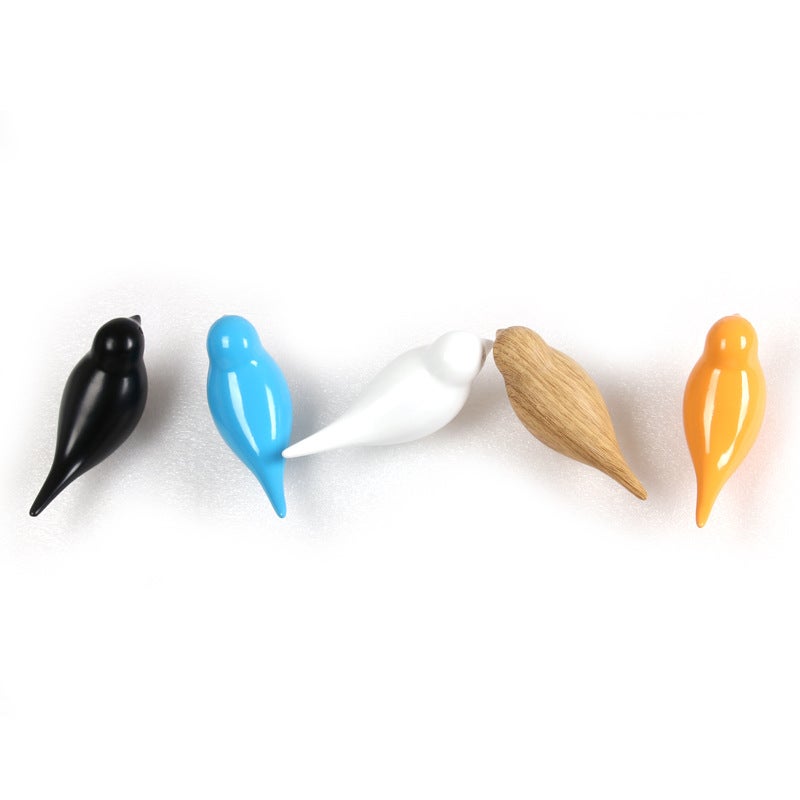 Wieszak ścienny Bird Wall Hooks, dekoracyjny, montowany na ścianie, na płaszcze, szaliki, torby, torebki, plecaki, ręczniki i inne, zestaw 5 sztuk