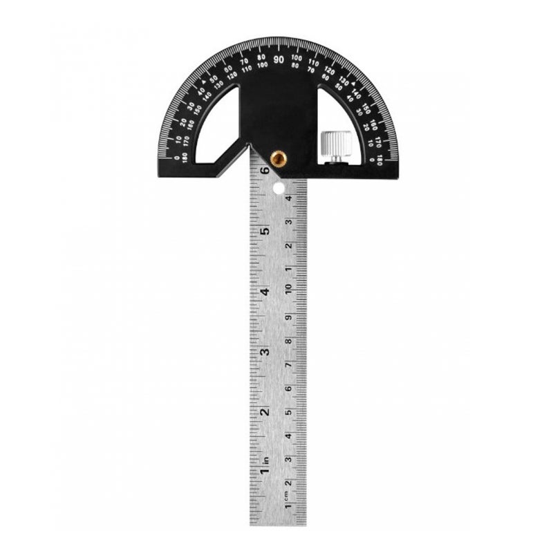 Linijka kątowa do obróbki drewna i kątomierz magnetyczny, 304 mm, kątomierz 0-180° do rysowania pomiarów
