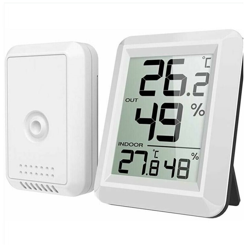 Termometry wewnętrzne i zewnętrzne, inteligentne termometry z bezprzewodowymi czujnikami zewnętrznymi i dużymi ekranami LCD