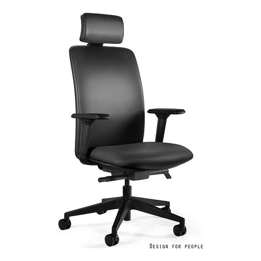 Unique Fotel ergonomiczny ELI ekoskóra Czarny