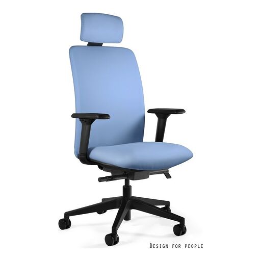 Unique Fotel ergonomiczny ELI ekoskóra Niebieski