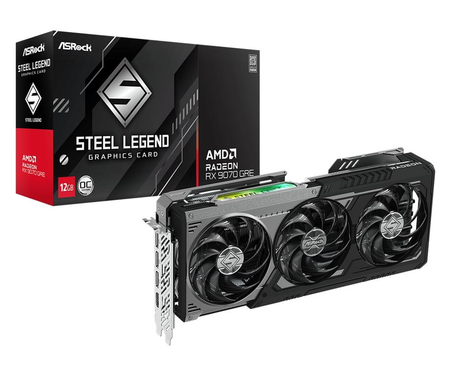 Asrock RX9070GRE SLD 12GO AMD Radeon RX 9070 GRE 12GB GDDR6 90-GA5WZZ-00CANF