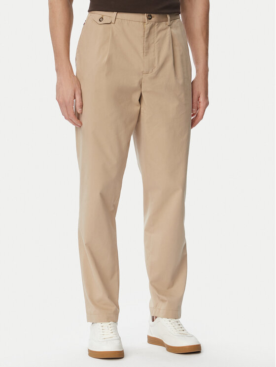 Tommy Hilfiger Spodnie materiałowe Harlem MW0MW43158 Beżowy Straight Fit