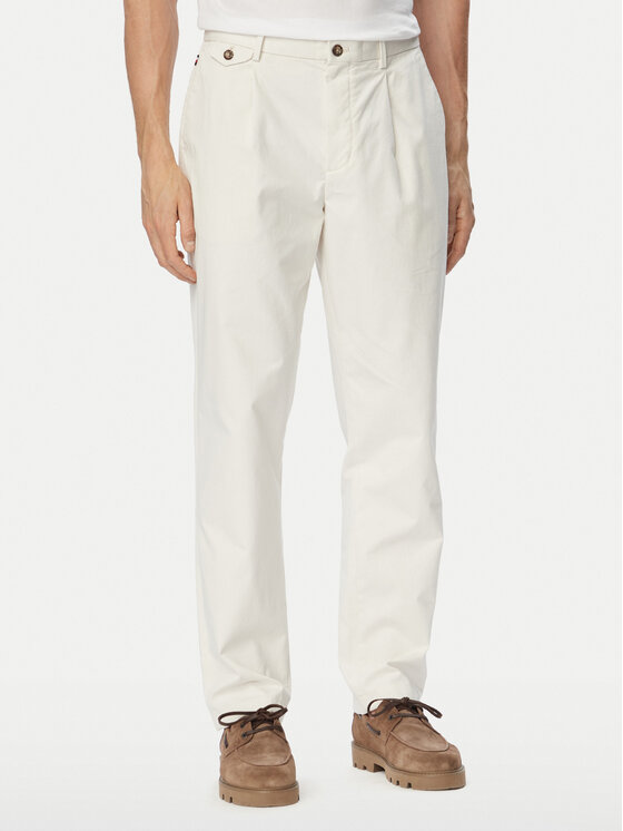 Tommy Hilfiger Spodnie materiałowe Harlem MW0MW43158 Beżowy jasny Straight Fit