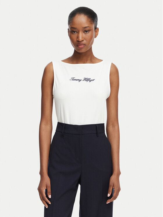 Tommy Hilfiger T-Shirt Classic WW0WW50948 Biały Relaxed Fit