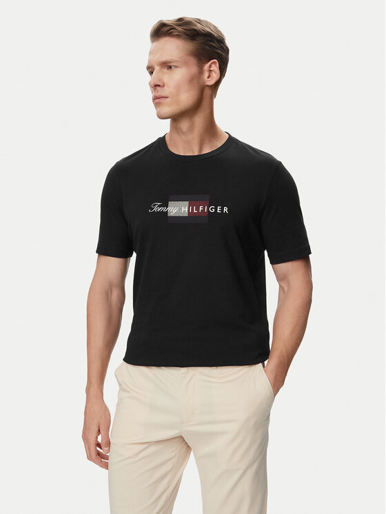 Tommy Hilfiger T-Shirt MW0MW43226 Czarny Regular Fit