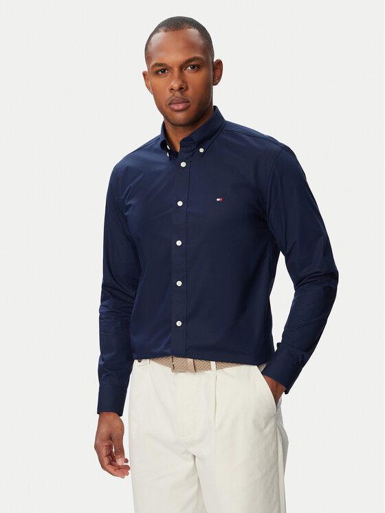 Tommy Hilfiger Koszula MW0MW43429 Granatowy Regular Fit