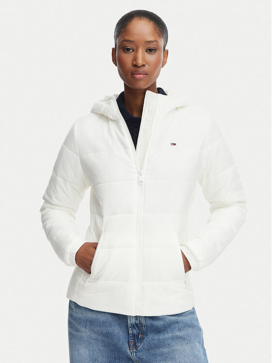 Tommy Jeans Kurtka przejściowa DW0DW20959 Biały Slim Fit